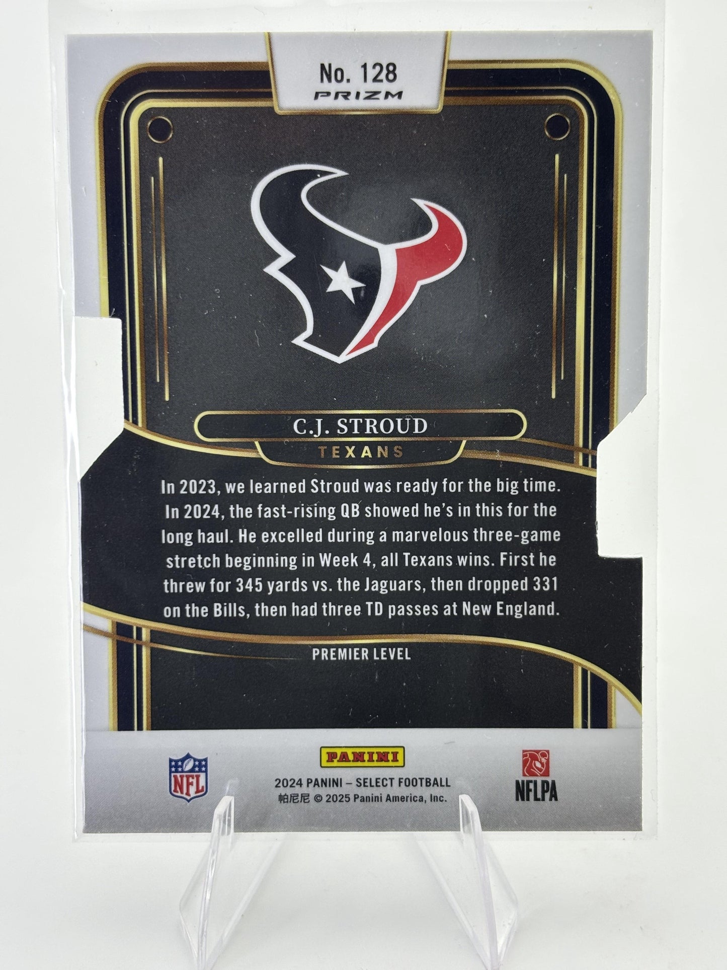 2024 Panini Select #128 C.J. Stroud Silver Prizm Die Cut