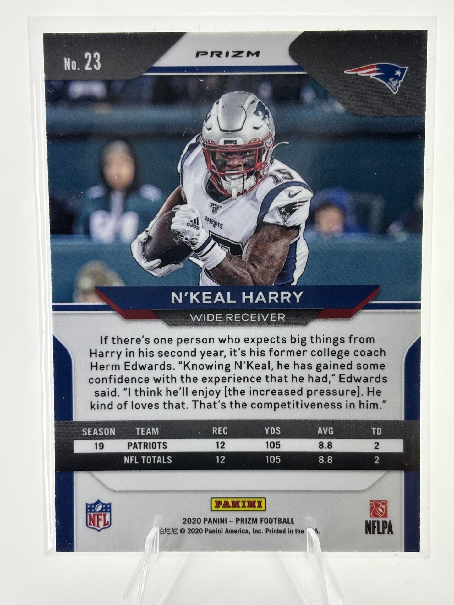 2020 Panini Prizm #23 N'Keal Harry Prizm