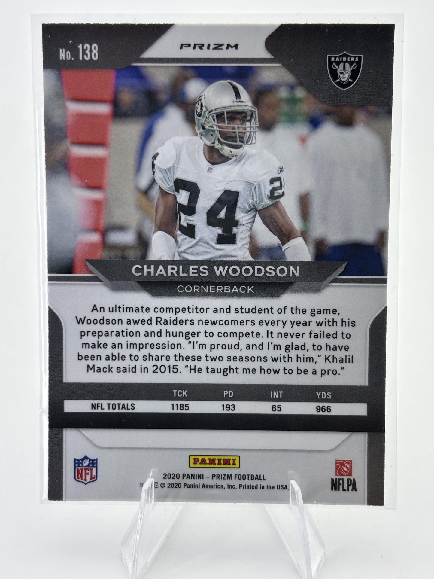 2020 Panini Prizm #138 Charles Woodson Prizm Green