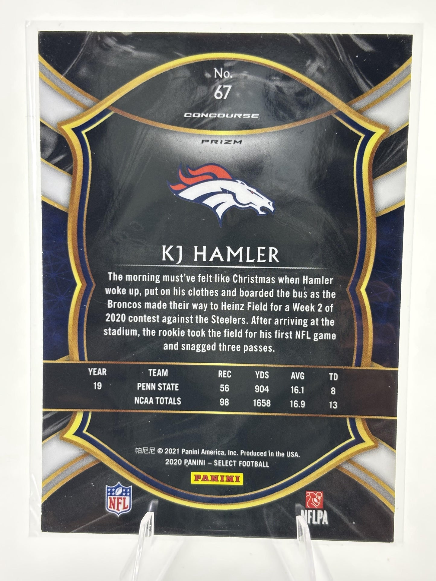 2020 Panini Select #67 KJ Hamler Silver Prizm
