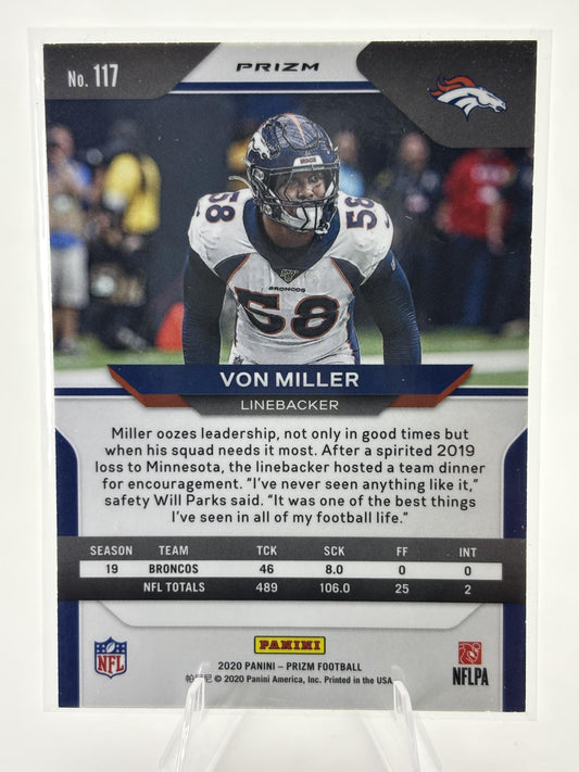 2020 Panini Prizm #117 Von Miller Prizm Pink