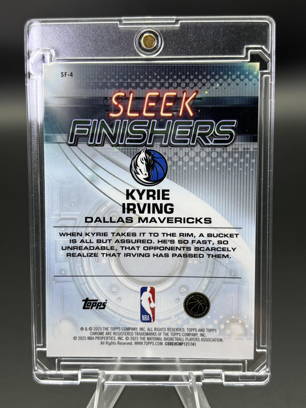 2025-26 Topps Chrome #SF-4 Kyrie Irving Sleek Finishers Green Refractor #/99