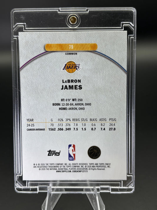 2025-26 Finest #79 LeBron James Oil Spill Refractor
