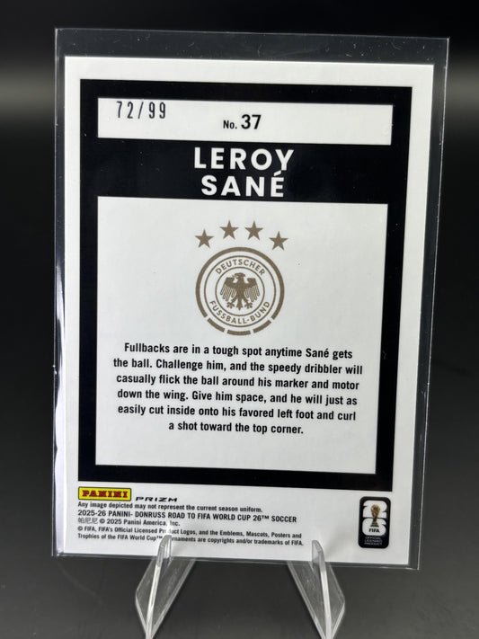 2025-26 Donruss Road to FIFA World Cup #37 Leroy Sane Optic Pink Velocity #/99