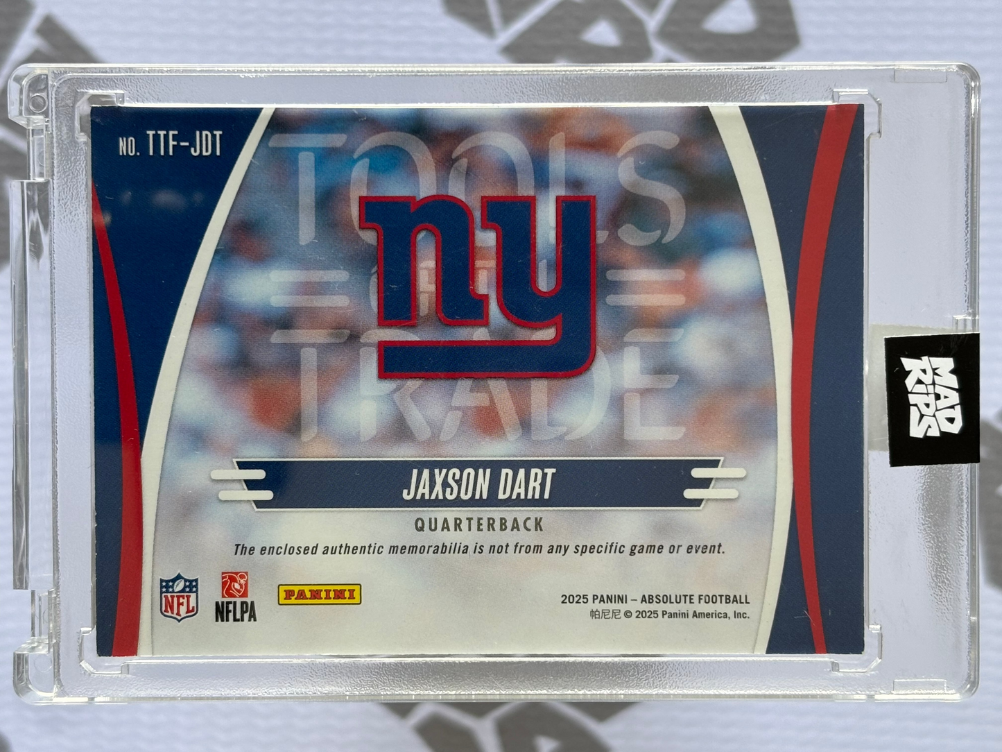 JAXSON DART ROOKIE TOOLS OF THE TRADE /49 – PANINI ABSOLUTE