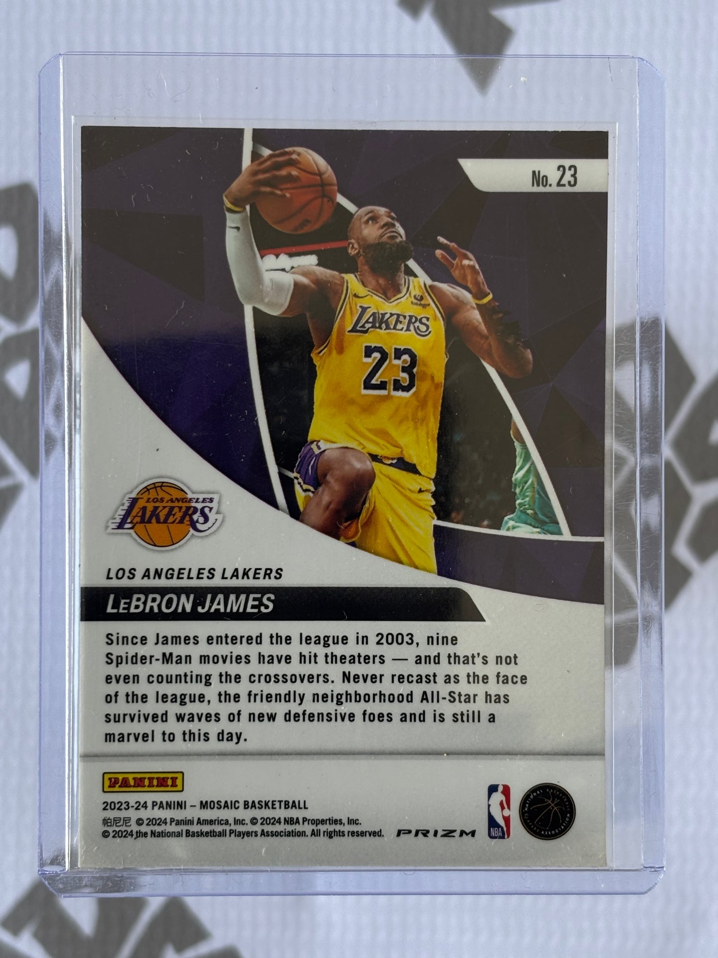 LeBron James Elevate Insert – 2023-24 Panini Mosaic Basketball – Los Angeles Lakers