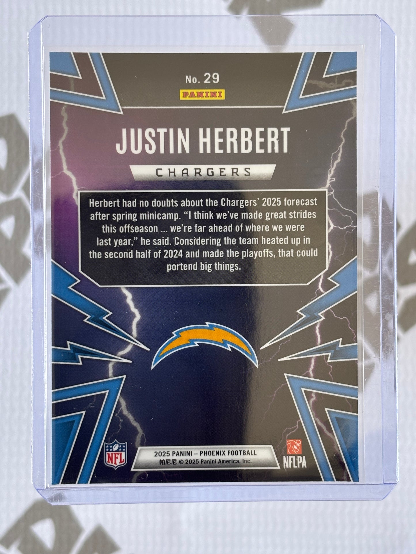 Justin Herbert – Thunderbirds Insert | 2025 Panini Phoenix Football