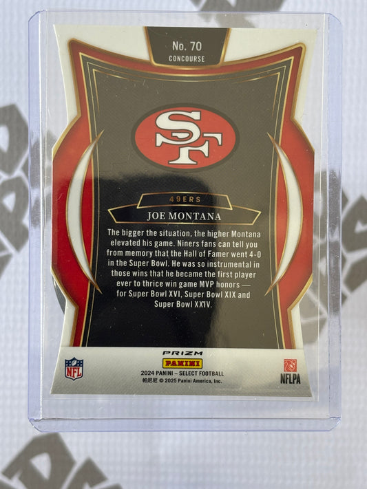Joe Montana – 2024 Panini Select Football Concourse (#70) (San Francisco 49ers)
