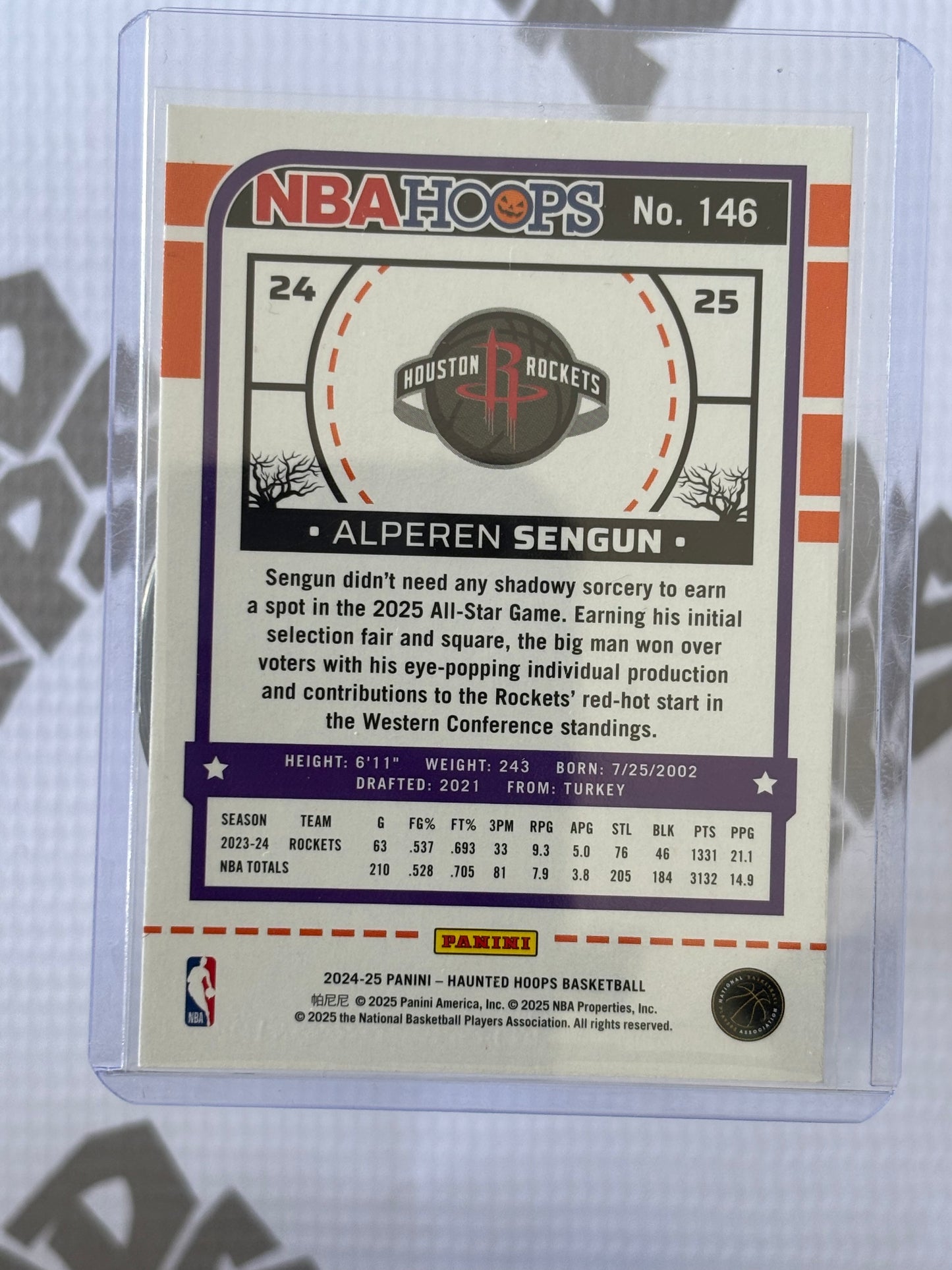 Alperen Sengun – 2024-25 Panini Haunted Hoops Base (Houston Rockets)