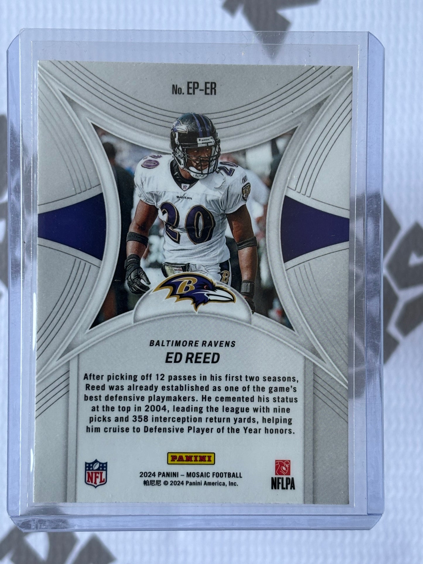 Ed Reed – 2024 Panini Mosaic Football Epic Performers | Baltimore Ravens