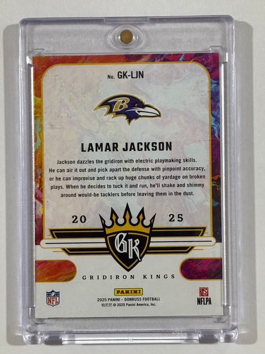 2025 Donruss #GK-LJN Lamar Jackson Gridiron Kings