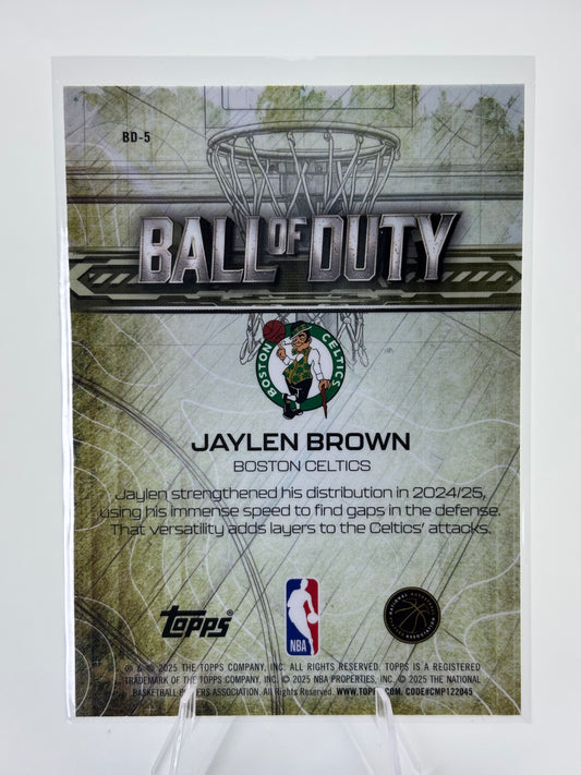 2025-26 Topps Chrome #BD-5 Jaylen Brown Ball of Duty