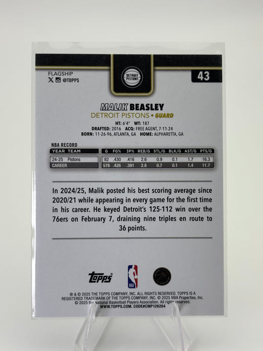 2025-26 Topps #43 Malik Beasley Blackout