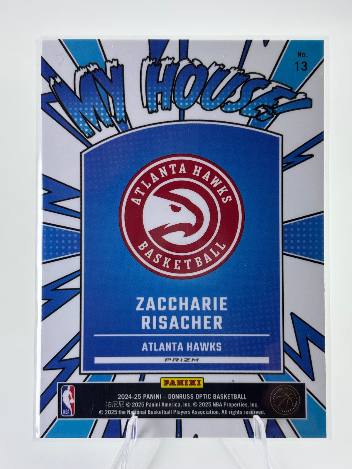 2024-25 Donruss Optic #13 Zaccharie Risacher My House Purple
