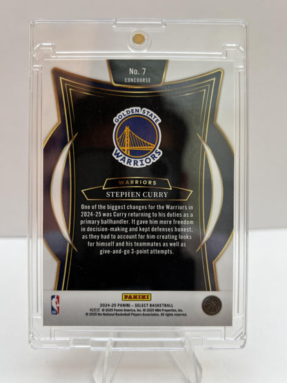 2024-25 Panini Select #7 Stephen Curry Silver Prizm