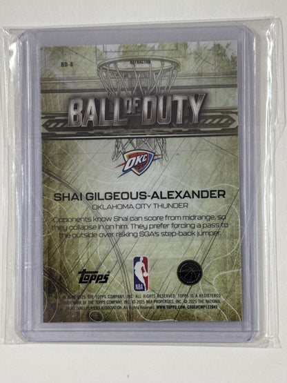 2025-26 Topps Chrome #BD-6 Shai Gilgeous-Alexander Ball of Duty Refractor