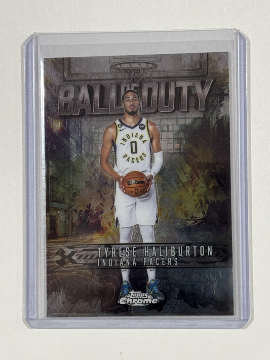 2025-26 Topps Chrome #BD-12 Tyrese Haliburton Ball of Duty
