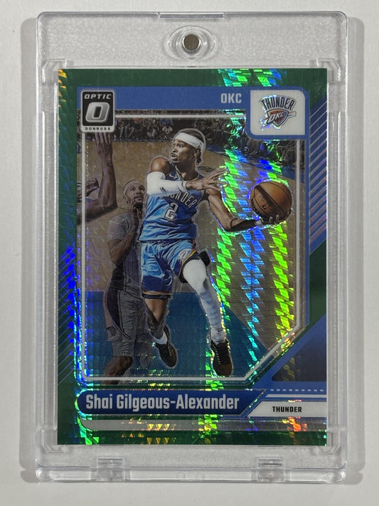 2024-25 Donruss Optic #127 Shai Gilgeous-Alexander Hyper Green #/249