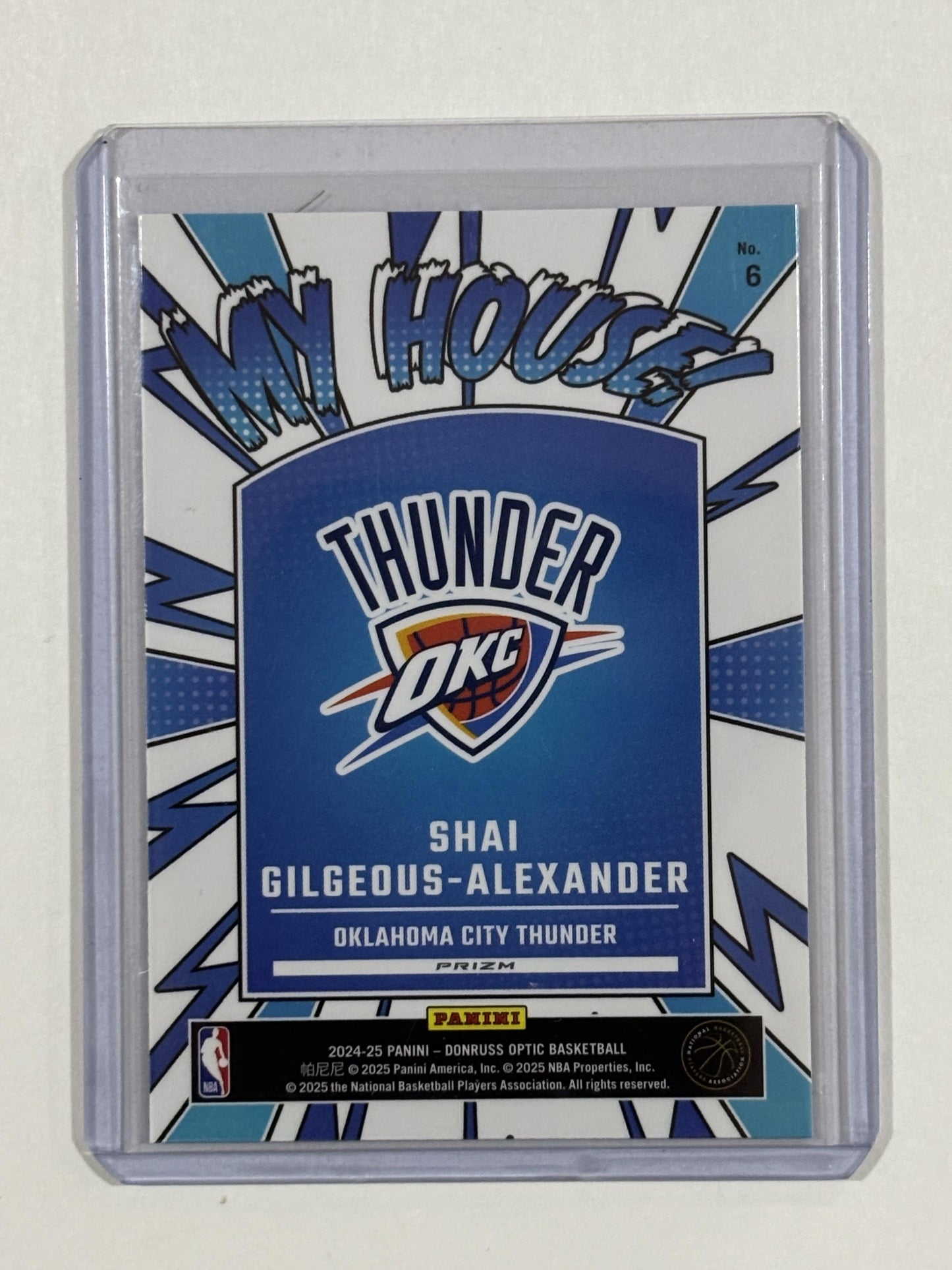 2024-25 Donruss Optic #6 Shai Gilgeous-Alexander My House Purple purple