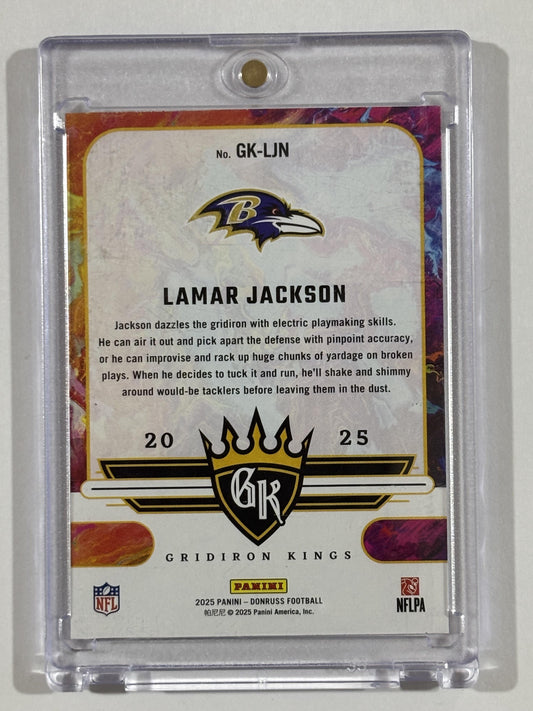 2025 Donruss #GK-LJN Lamar Jackson Gridiron Kings