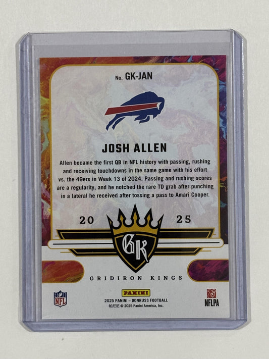 2025 Donruss #GK-JAN Josh Allen Gridiron Kings