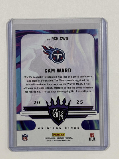 2025 Donruss #RGK-CWD Cam Ward Rookie Gridiron Kings