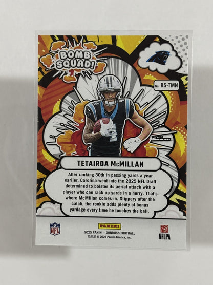 2025 Donruss #BS-TMN Tetairoa McMillan Bomb Squad