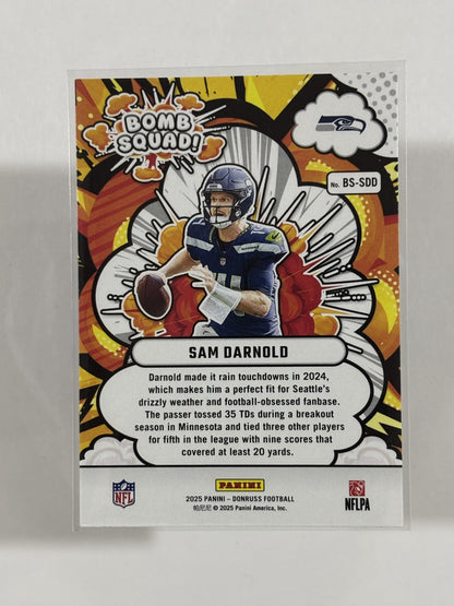 2025 Donruss #BS-SDD Sam Darnold Bomb Squad