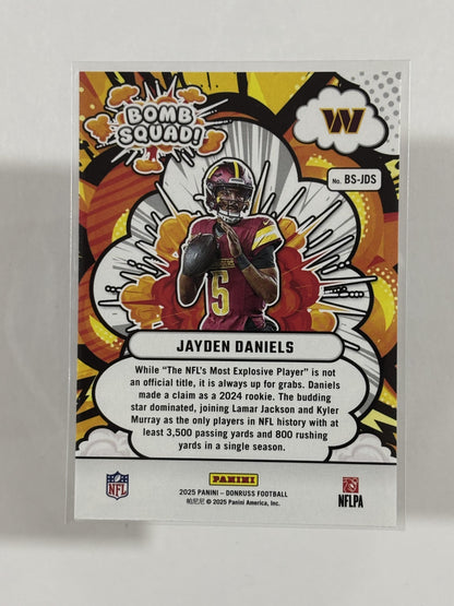 2025 Donruss #BS-JDS Jayden Daniels Bomb Squad