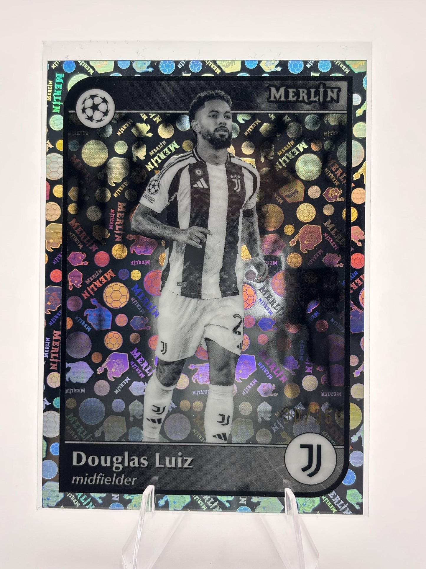 2024-25 Merlin UCC #26 Douglas Luiz Black and White Vintage  #/35