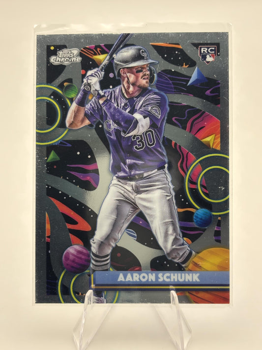 2025 Topps Chrome Cosmic #172 Aaron Schunk