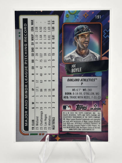 2024 Topps Chrome Cosmic #191 Joe Boyle