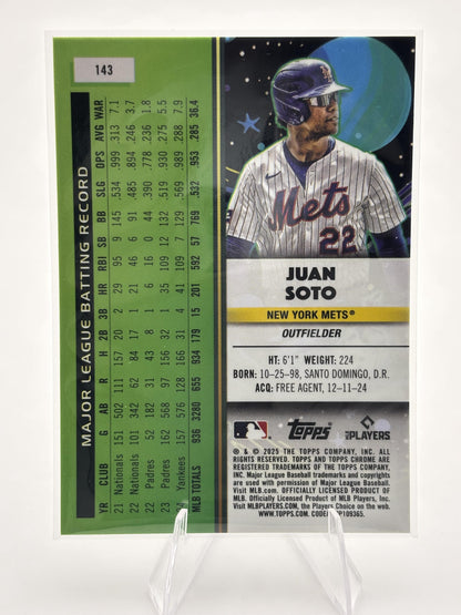 2025 Topps Chrome Cosmic #143 Juan Soto