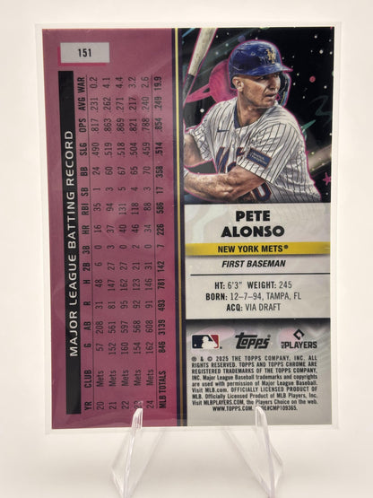 2025 Topps Chrome Cosmic #151 Pete Alonso