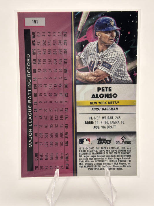 2025 Topps Chrome Cosmic #151 Pete Alonso