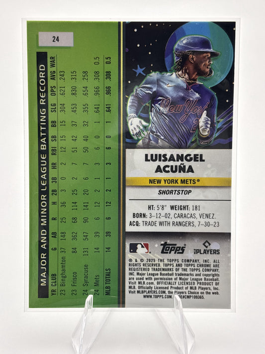 2025 Topps Chrome Cosmic #24 Luisangel Acuña