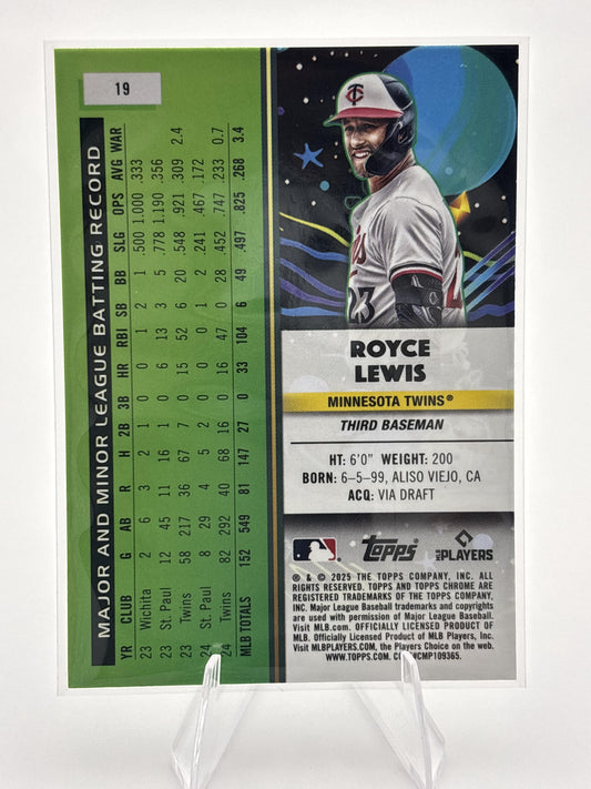 2025 Topps Chrome Cosmic #19 Royce Lewis