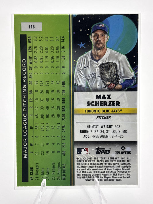 2025 Topps Chrome Cosmic #116 Max Scherzer