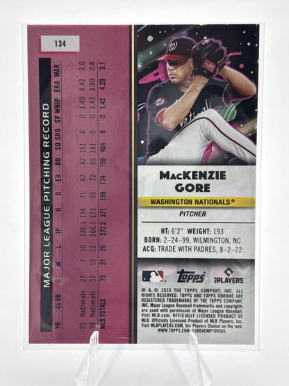 2025 Topps Chrome Cosmic #134 MacKenzie Gore