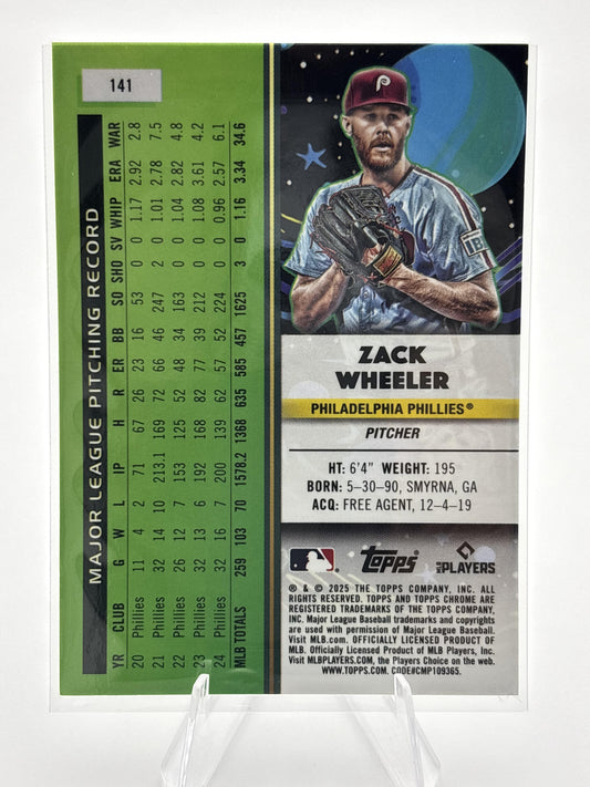 2025 Topps Chrome Cosmic #141 Zack Wheeler