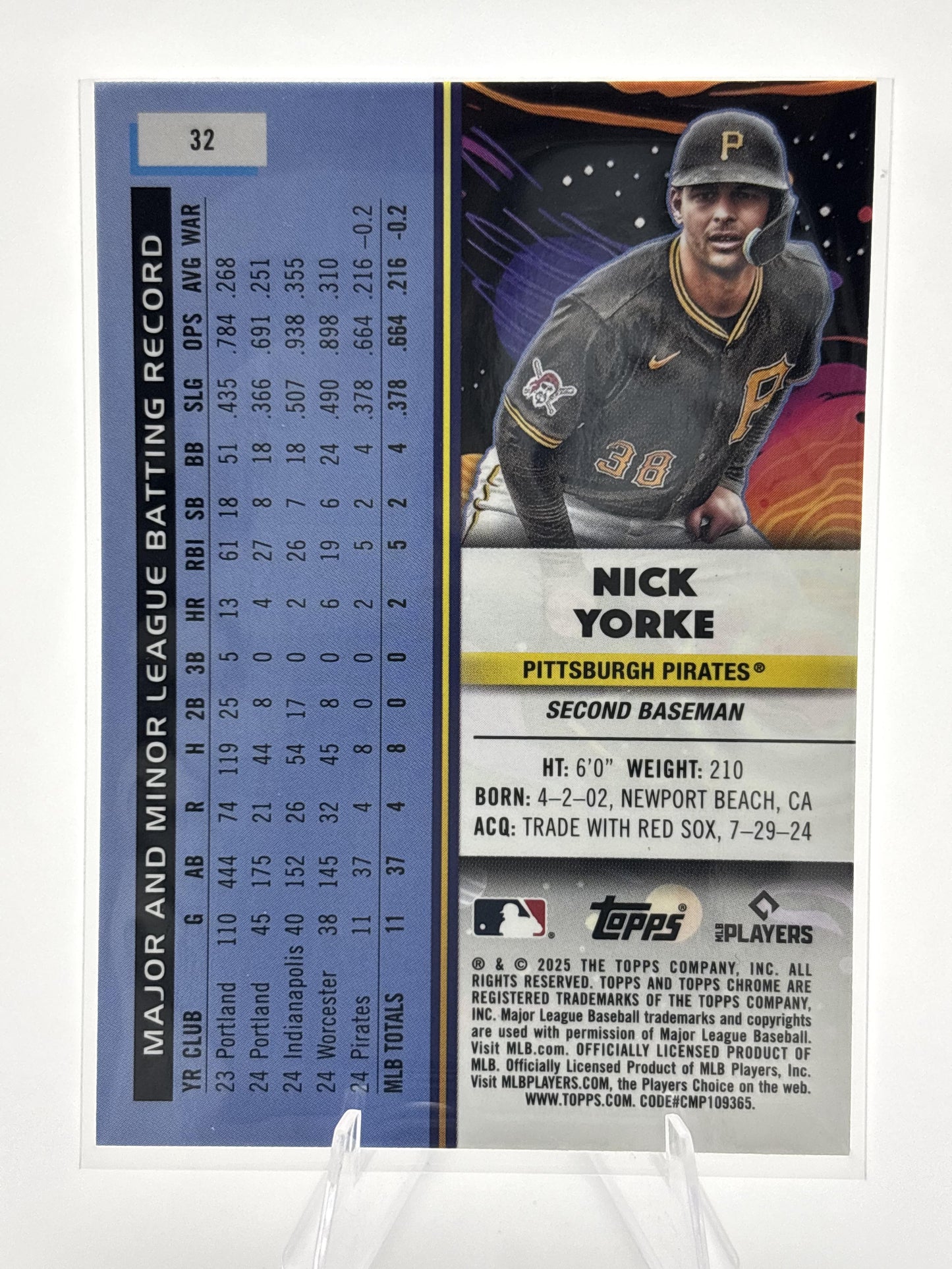 2025 Topps Chrome Cosmic #32 Nick Yorke