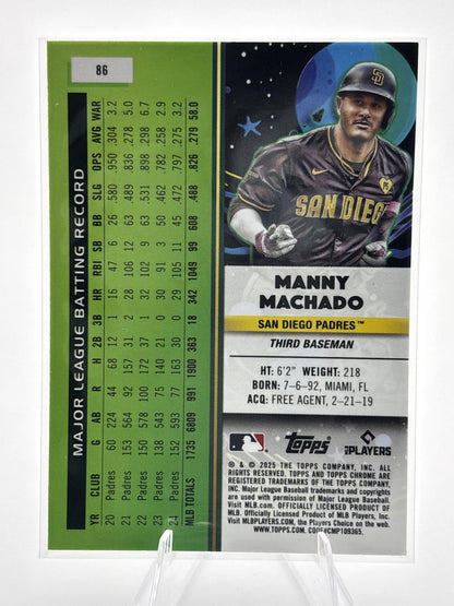 2025 Topps Chrome Cosmic #86 Manny Machado