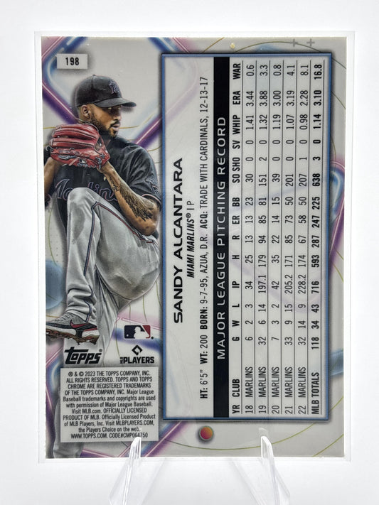 2023 Topps Chrome Cosmic #198 Sandy Alcantara