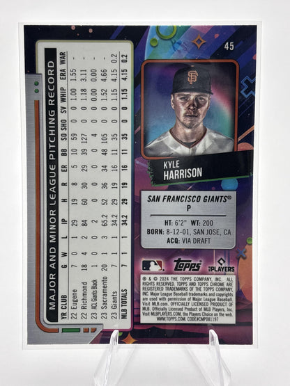 2024 Topps Chrome Cosmic #45 Kyle Harrison