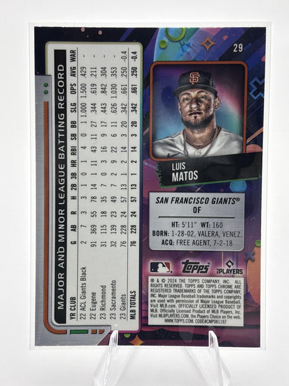 2024 Topps Chrome Cosmic #29 Luis Matos
