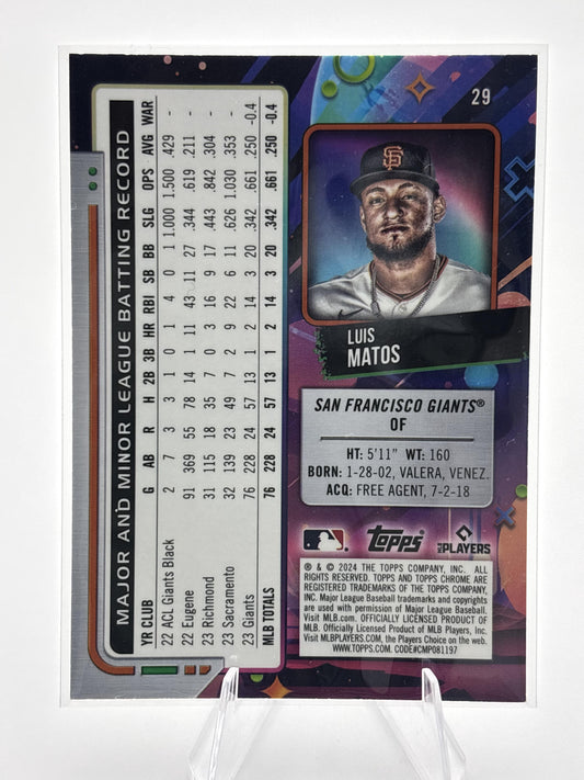 2024 Topps Chrome Cosmic #29 Luis Matos