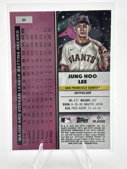 2025 Topps Chrome Cosmic #64 Jung Hoo Lee