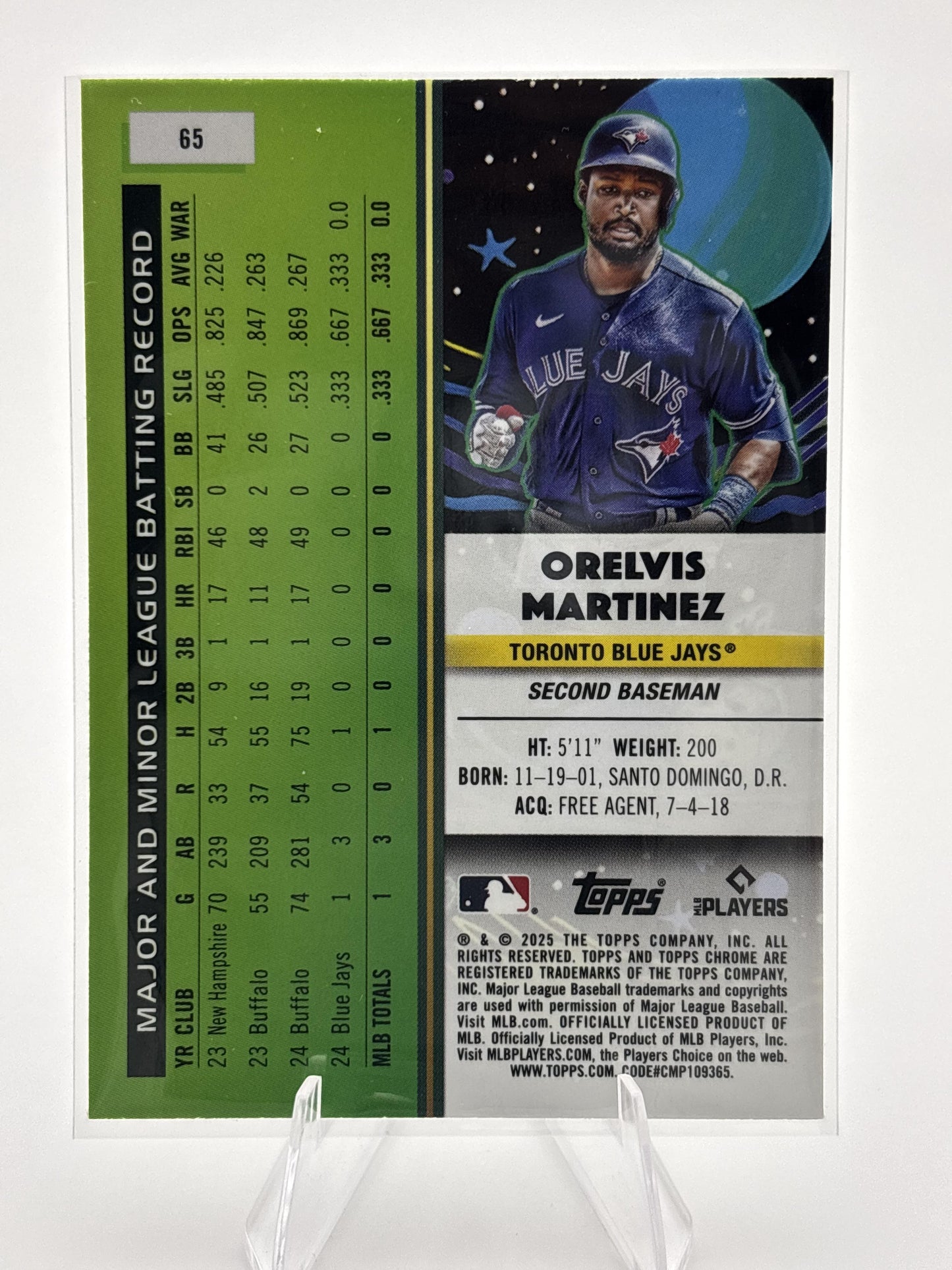 2025 Topps Chrome Cosmic #65 Orelvis Martinez