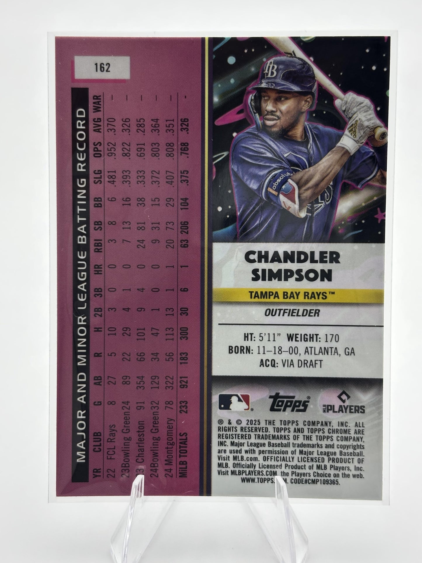 2025 Topps Chrome Cosmic #162 Chandler Simpson