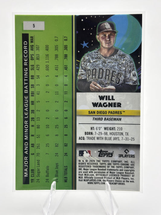 2025 Topps Chrome Cosmic #5 Will Wagner